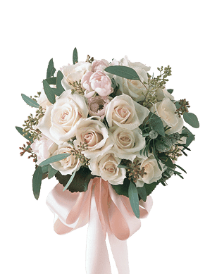 White rose bouquet