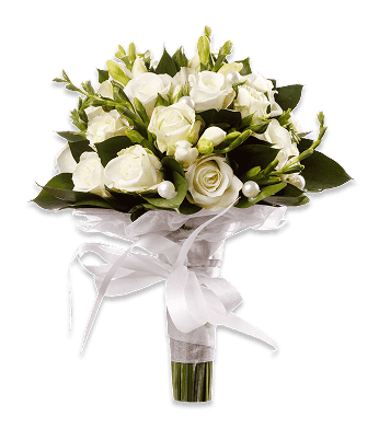 White rose bouquet